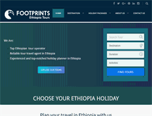 Tablet Screenshot of footprintsethiopia.com